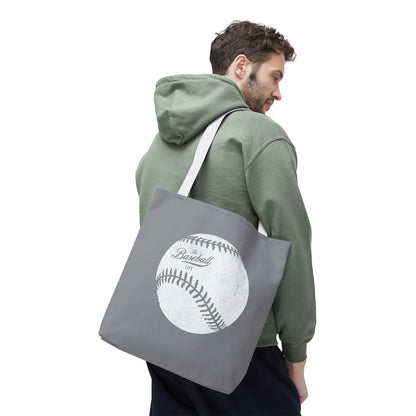 Weathered Baseball Tote Bag_Medium Gray