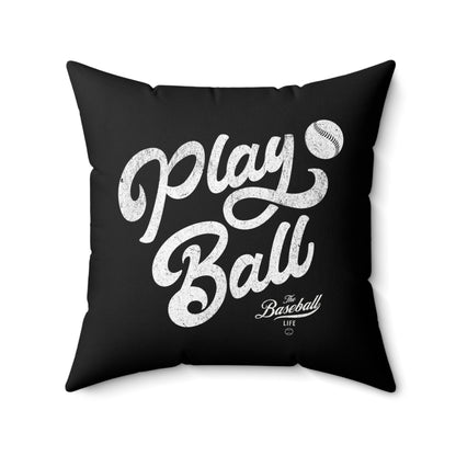 Accent Pillow_Play Ball Script_Black