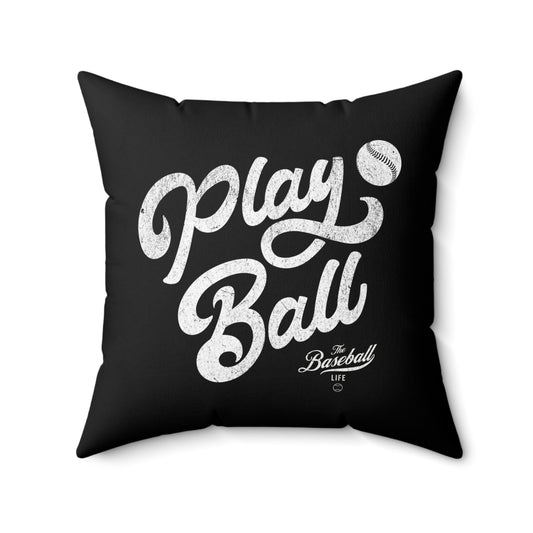 Accent Pillow_Play Ball Script_Black