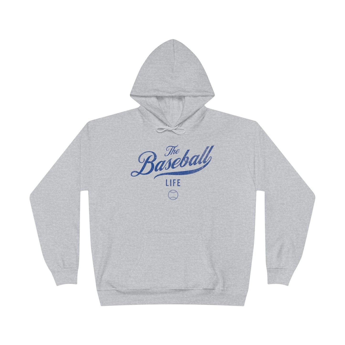 The Baseball Life Hoodie w/Grommets_Royal Blue Print
