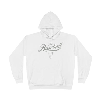 The Baseball Life Hoodie w/Grommets_Silver Gray Print