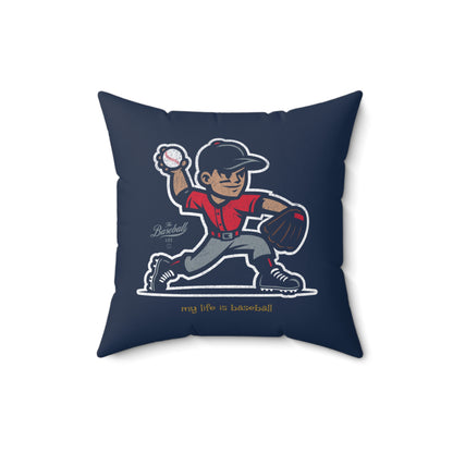 Accent Pillow_My Life Is Baseball_Navy