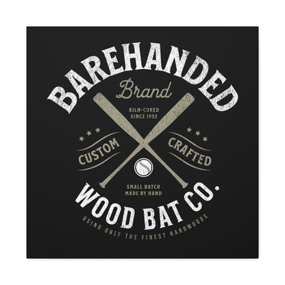 Barehanded Wood Bat Co. Wall Art Canvas_Black