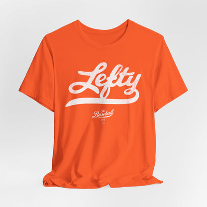 Lefty Baseball T-Shirt - White Print