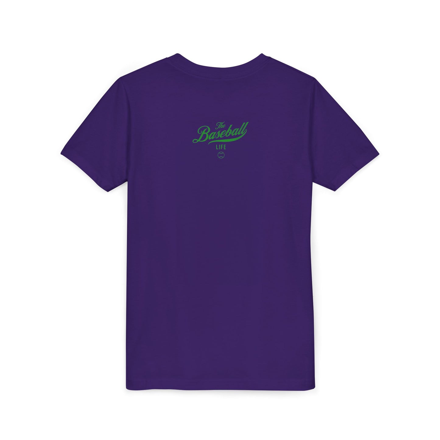 Youth The Baseball Life Classic Script T-Shirt_Green Print