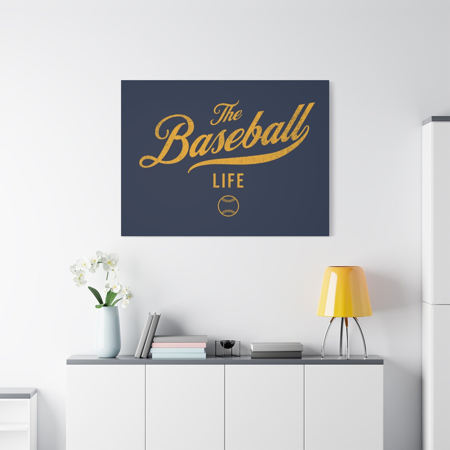Wall Art Canvas_Navy w Yellow Gold