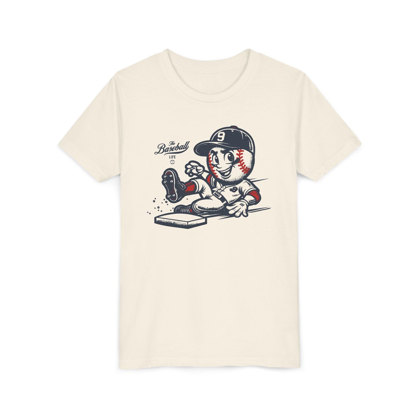 Youth Mr. Baseball Mascot Sliding T-Shirt