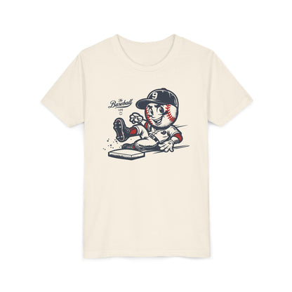 Youth Mr. Baseball Mascot Sliding T-Shirt
