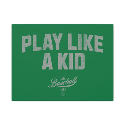 Play Like A Kid Wall Art Canvas_Green