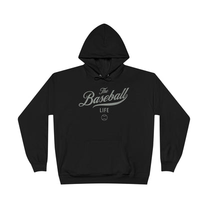 The Baseball Life Hoodie w/Grommets_Silver Gray Print