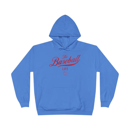 The Baseball Life Hoodie w/Grommets_Red Print