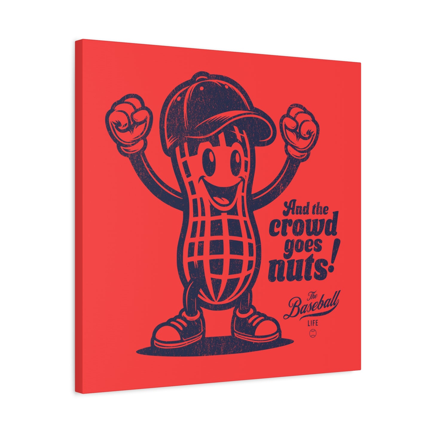 Crowd Goes Nuts Wall Art Canvas_Coral Red