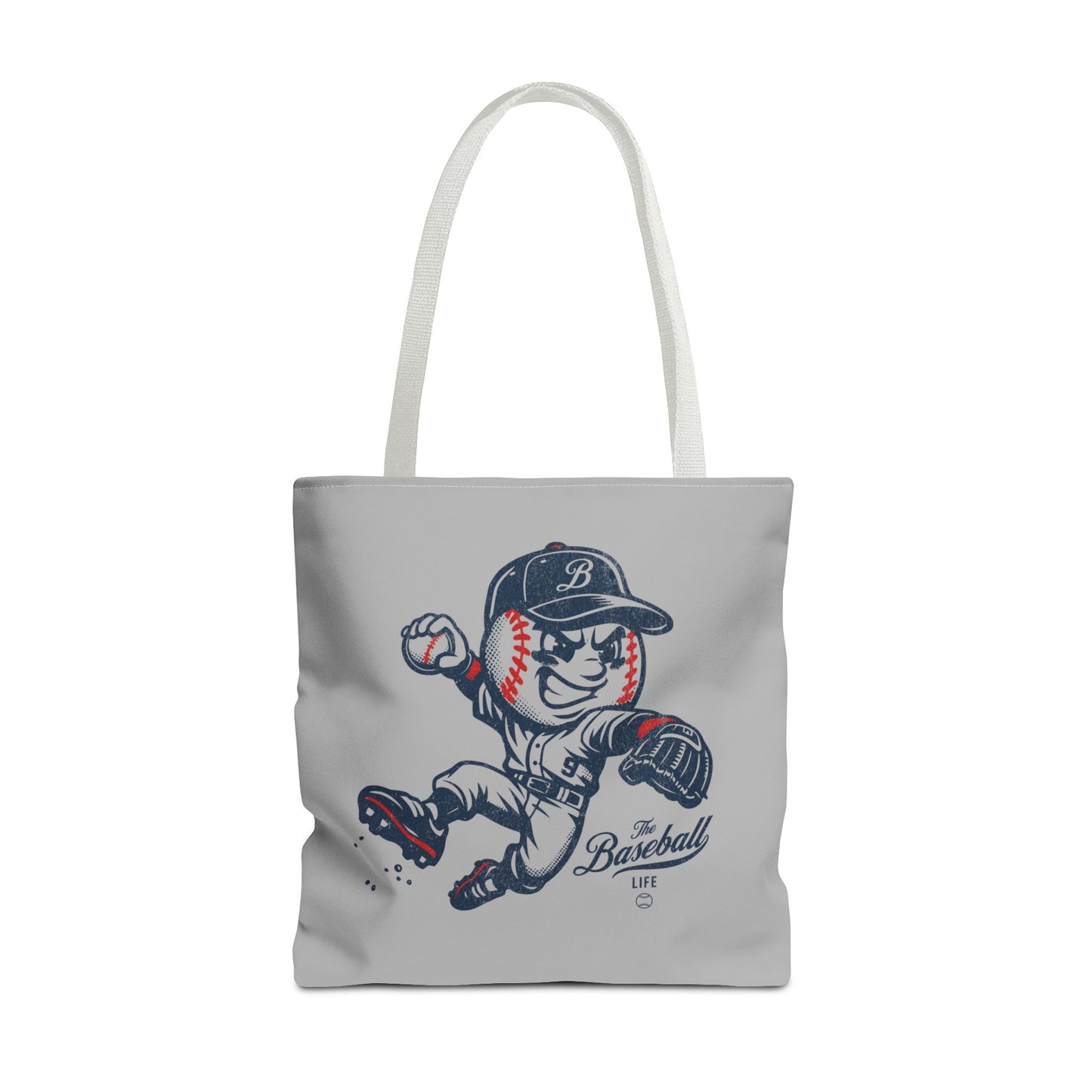 Mr. Baseball Mascot Leaping Throw Tote