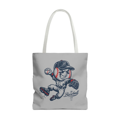 Mr. Baseball Mascot Leaping Throw Tote