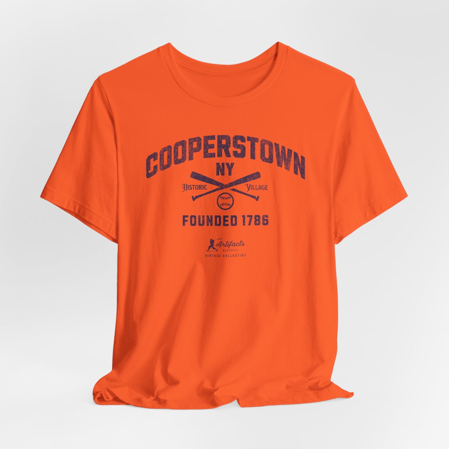 Cooperstown NY Baseball T-Shirt - Navy Print