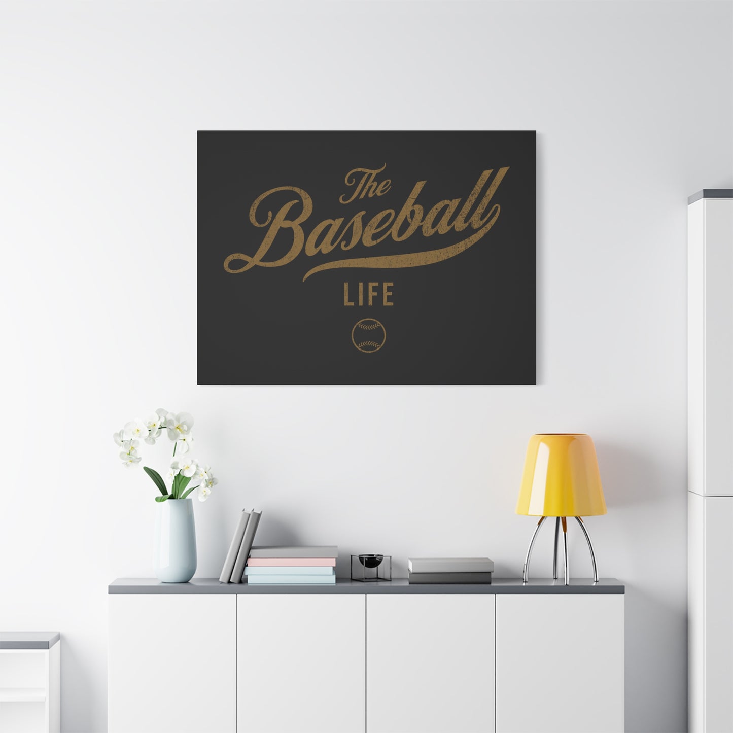 Wall Art Canvas_Black w Old Gold
