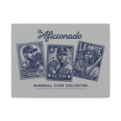 The Aficionado Baseball Card Collector Wall Art Canvas_Silver Gray