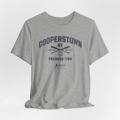 Cooperstown NY Navy Print_Artifacts Baseball Collection T-Shirt