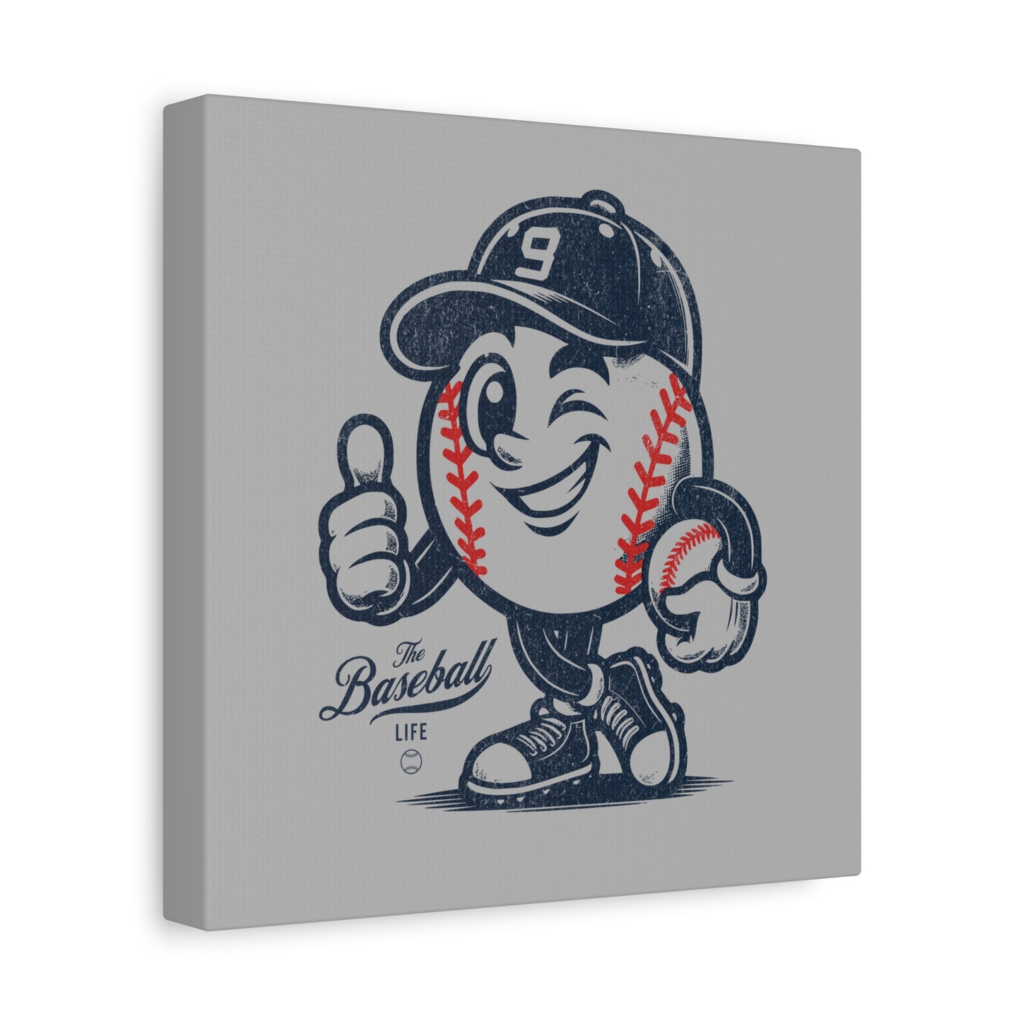 The Original Mr. Baseball Mascot Wall Art Canvas