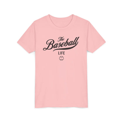 Youth The Baseball Life Classic Script T-Shirt_Black Print