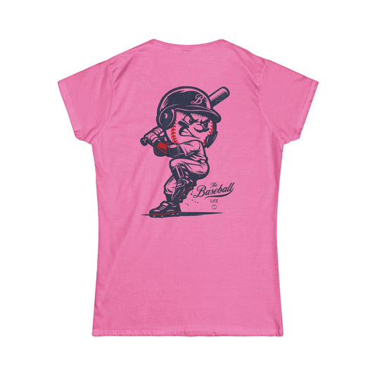 Mr. Baseball Mascot Batting Women's T-Shirt