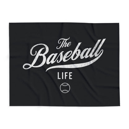 Fleece Blanket_Black w White Print