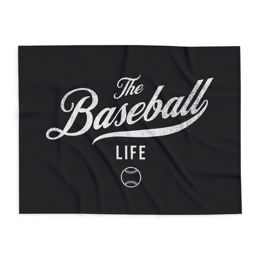 Fleece Blanket_Black w White Print