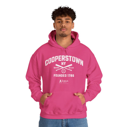 Cooperstown, NY Hoodie - White Print