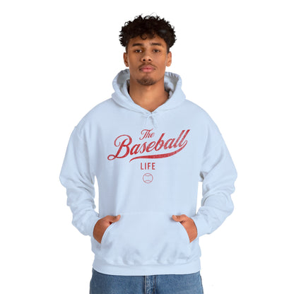 The Baseball Life Hoodie_Red Print