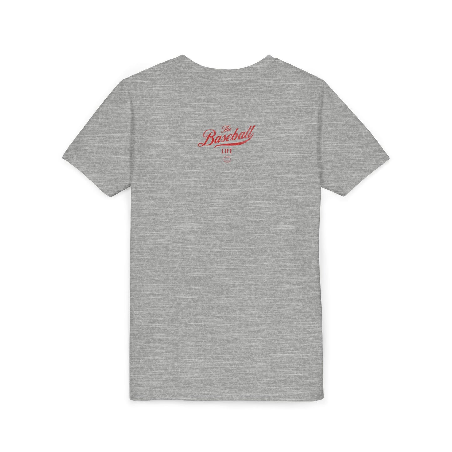 Youth The Baseball Life Classic Script T-Shirt_Red Print