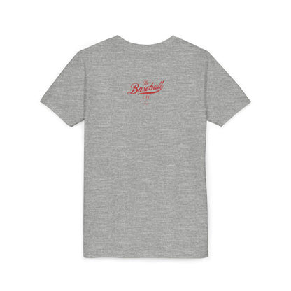 Youth The Baseball Life Classic Script T-Shirt_Red Print