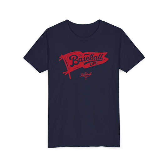 Youth The Baseball Life Classic Pennant_Red Print