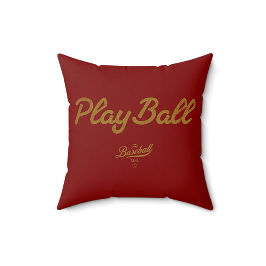 Accent Pillow_Play Ball_Maroon w Old Gold Print