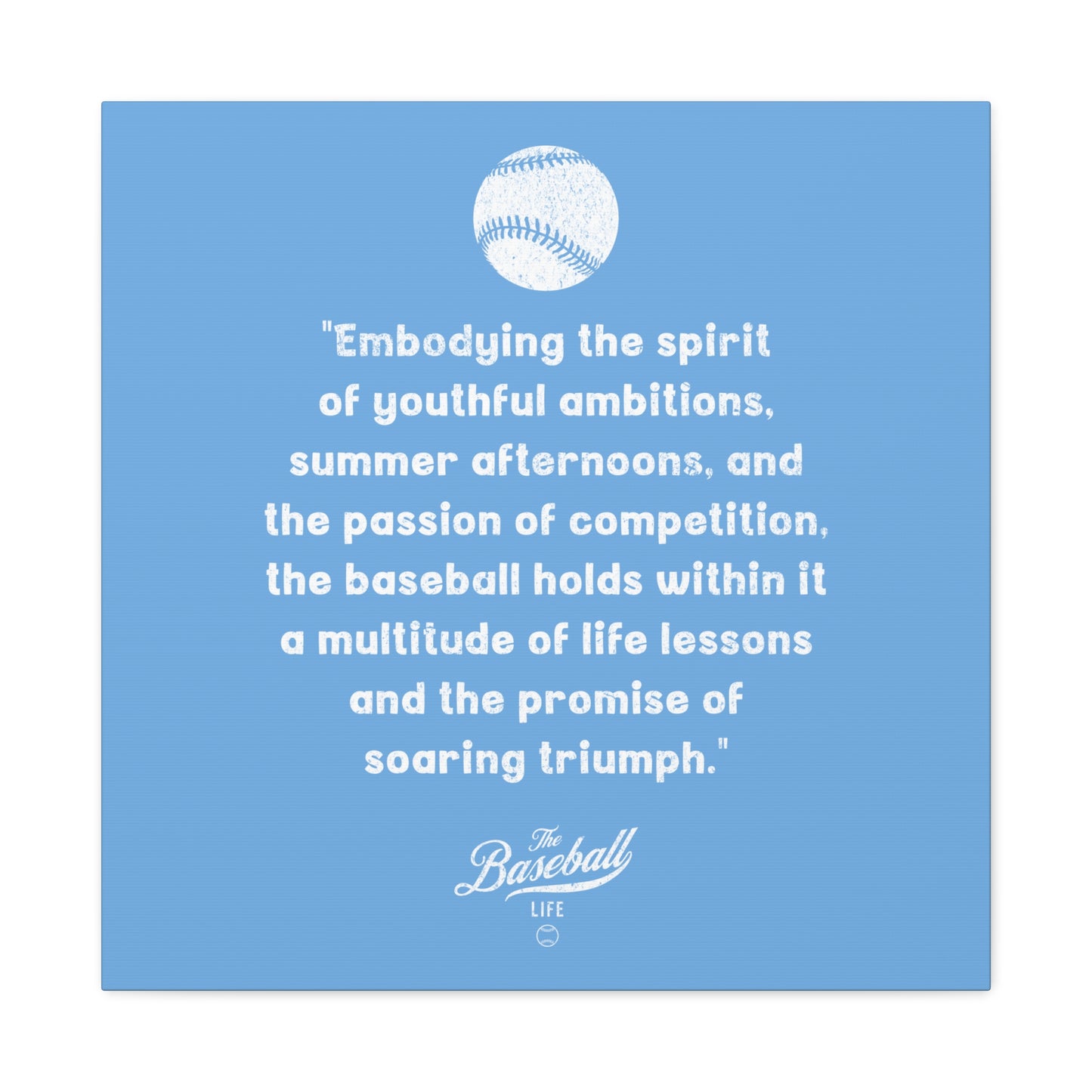 The Baseball Life "Verse" Wall Art Canvas_Carolina Blue