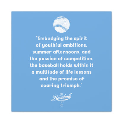 The Baseball Life "Verse" Wall Art Canvas_Carolina Blue