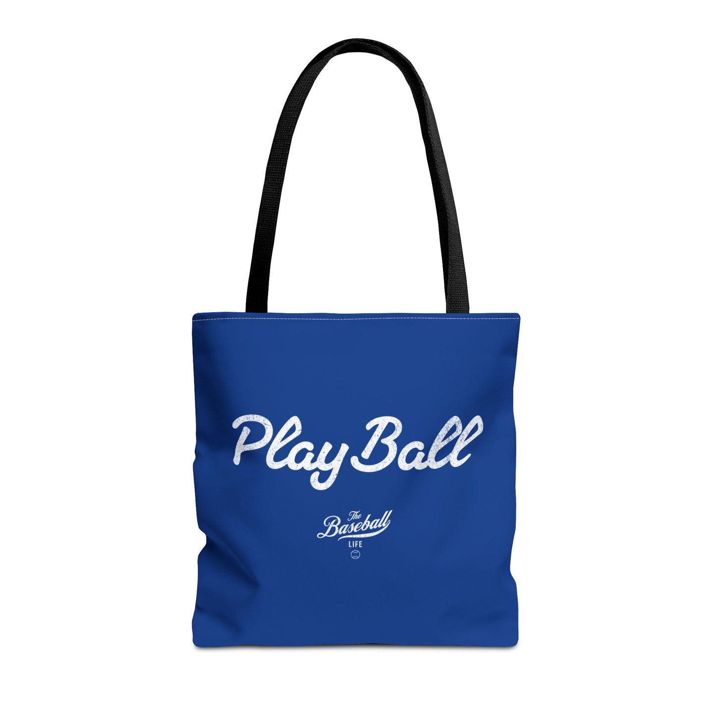 Play Ball Tote Bag_Royal Blue with White Print