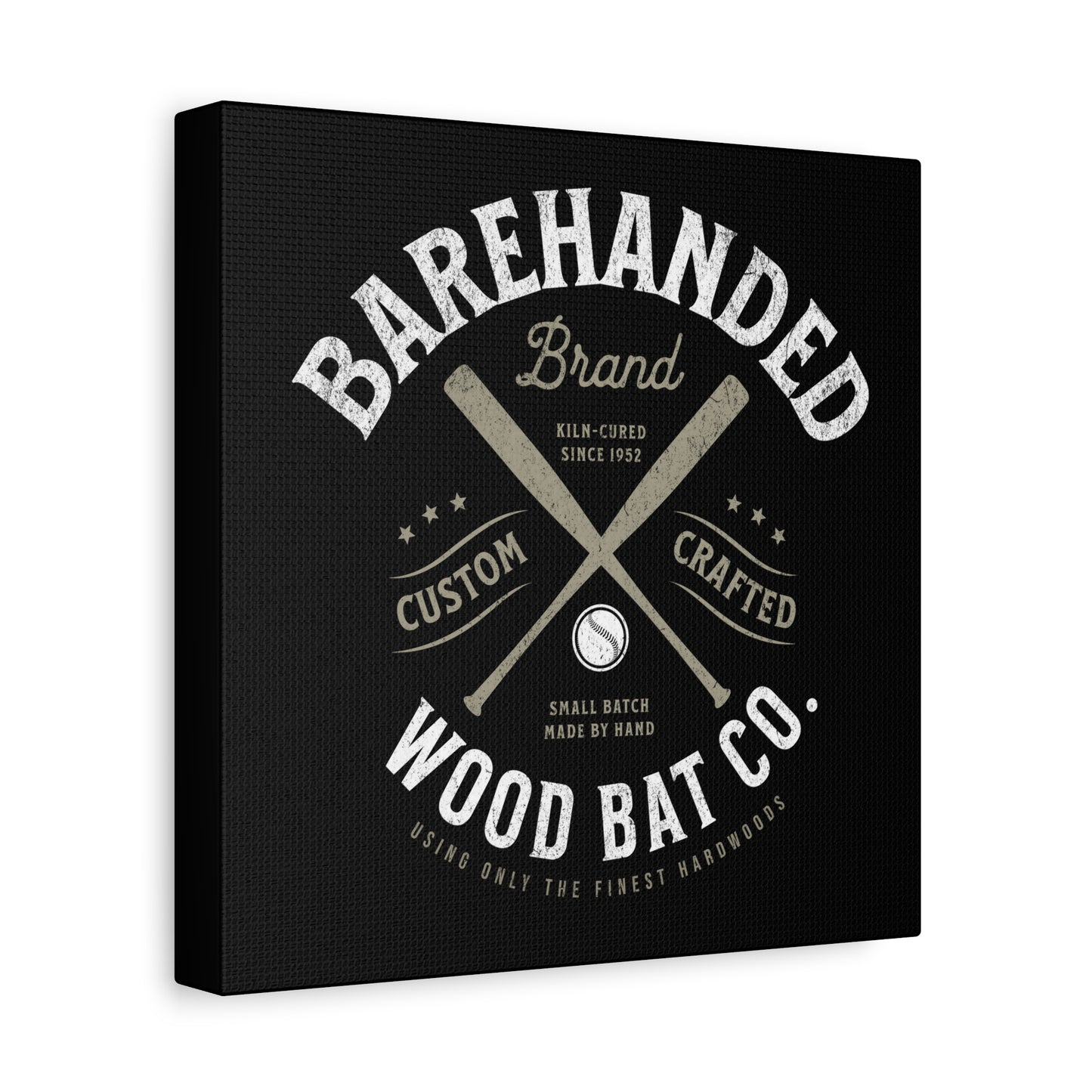 Barehanded Wood Bat Co. Wall Art Canvas_Black