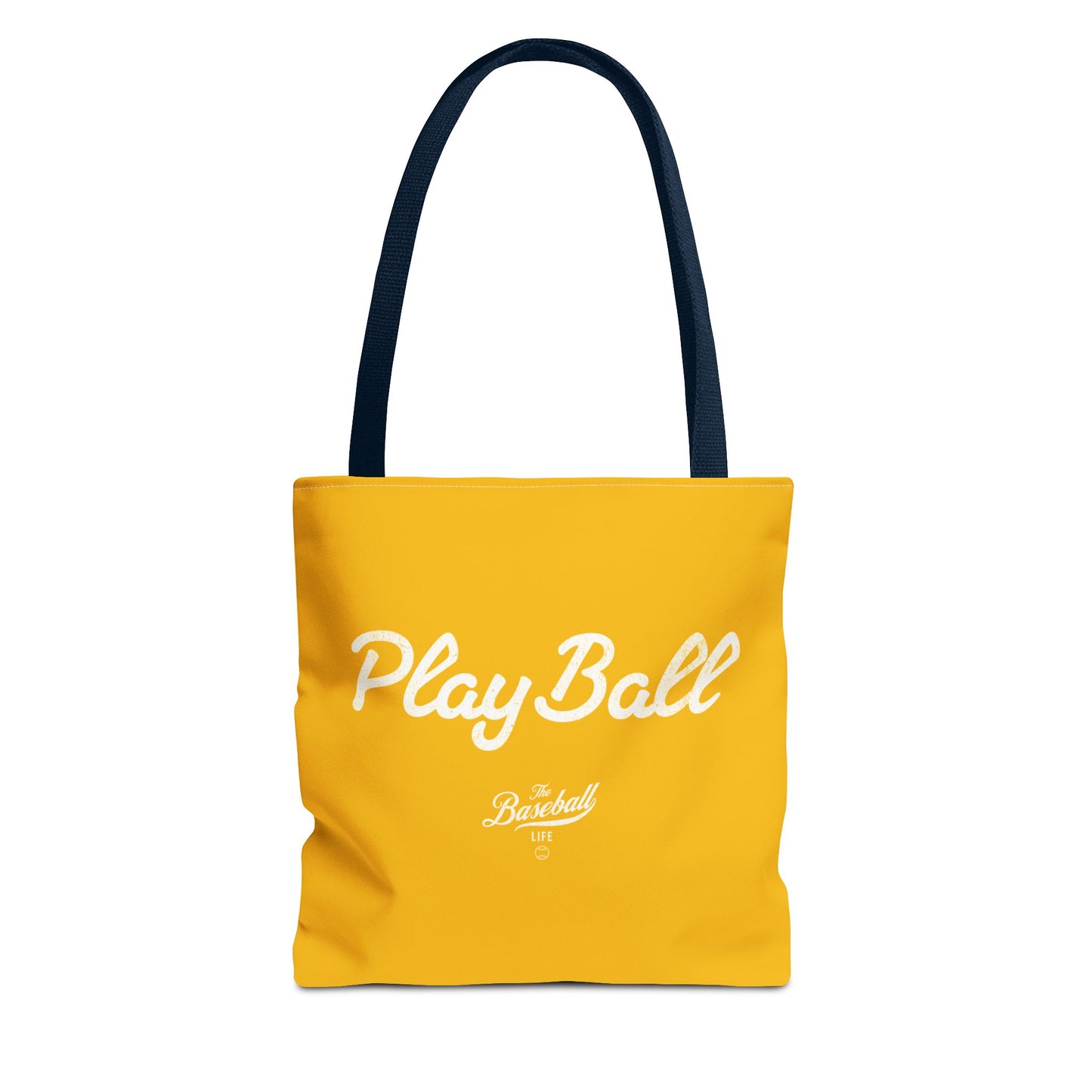 Play Ball Tote Bag_Yellow Gold with White Print