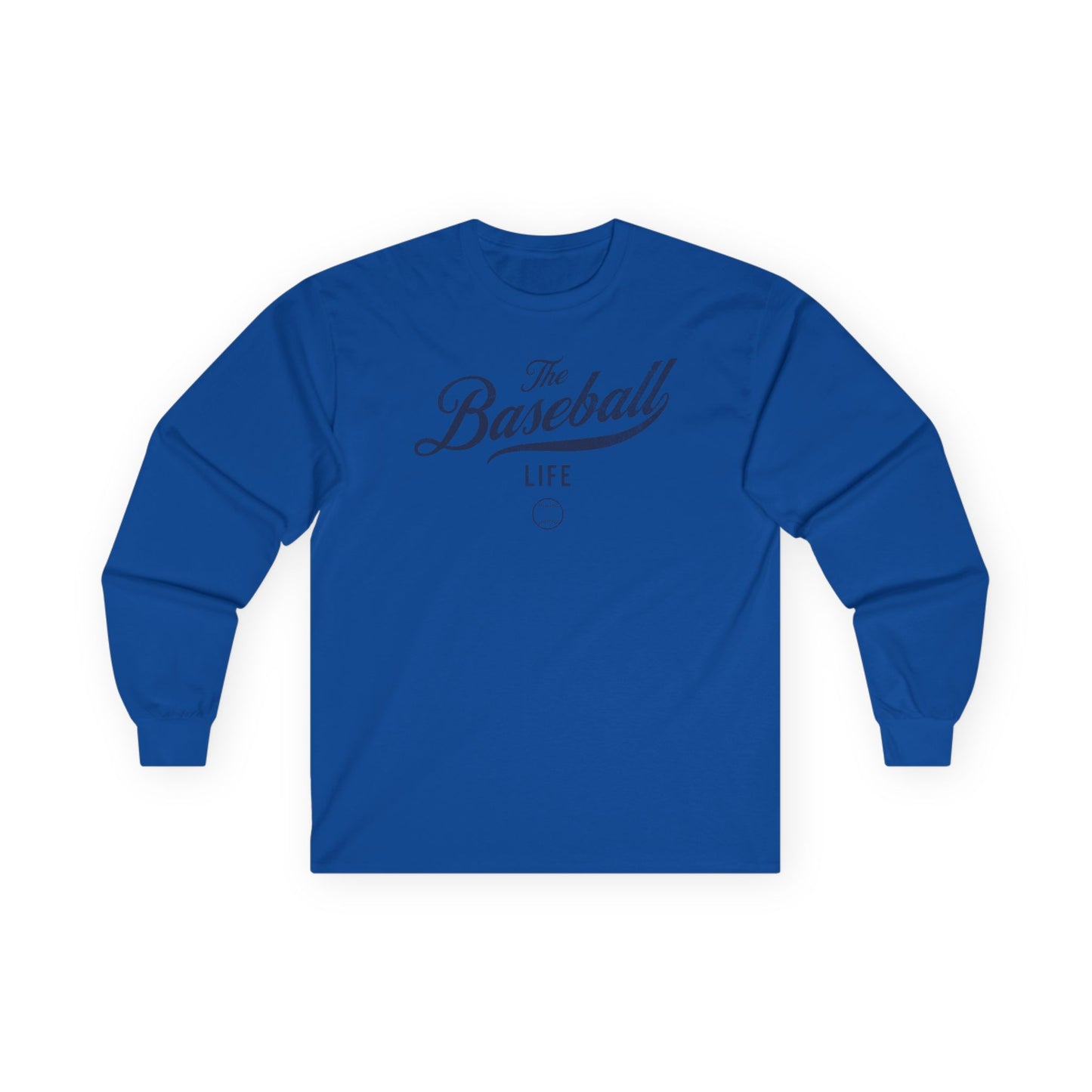 The Baseball Life Long Sleeve T-Shirt_Navy Print