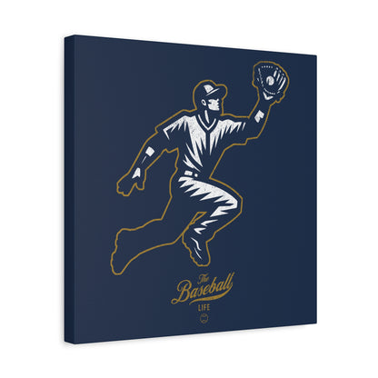 Player Icon Wall Art Canvas_Navy
