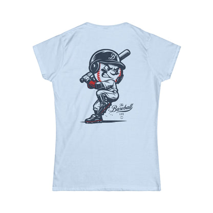 Mr. Baseball Mascot Batting Women's T-Shirt