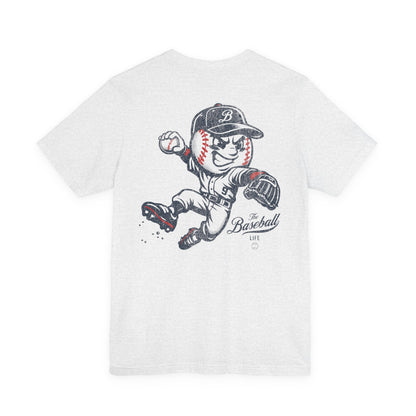 Mr. Baseball Mascot Leaping Throw T-Shirt