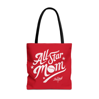 All-Star Mom Tote Bag_Red