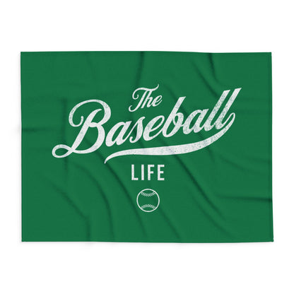 Fleece Blanket_Green w White Print