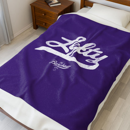 Velveteen Plush Blanket_Lefty_Purple