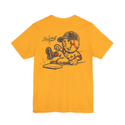 Mr. Baseball Mascot Sliding T-Shirt