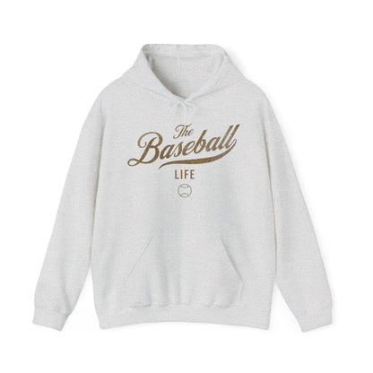 The Baseball Life Hoodie_Old Gold Print