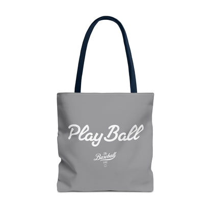 Play Ball Tote Bag_Gray with White Print