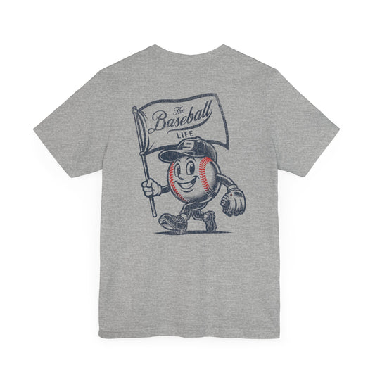Mr. Baseball Mascot Flying Flag T-Shirt