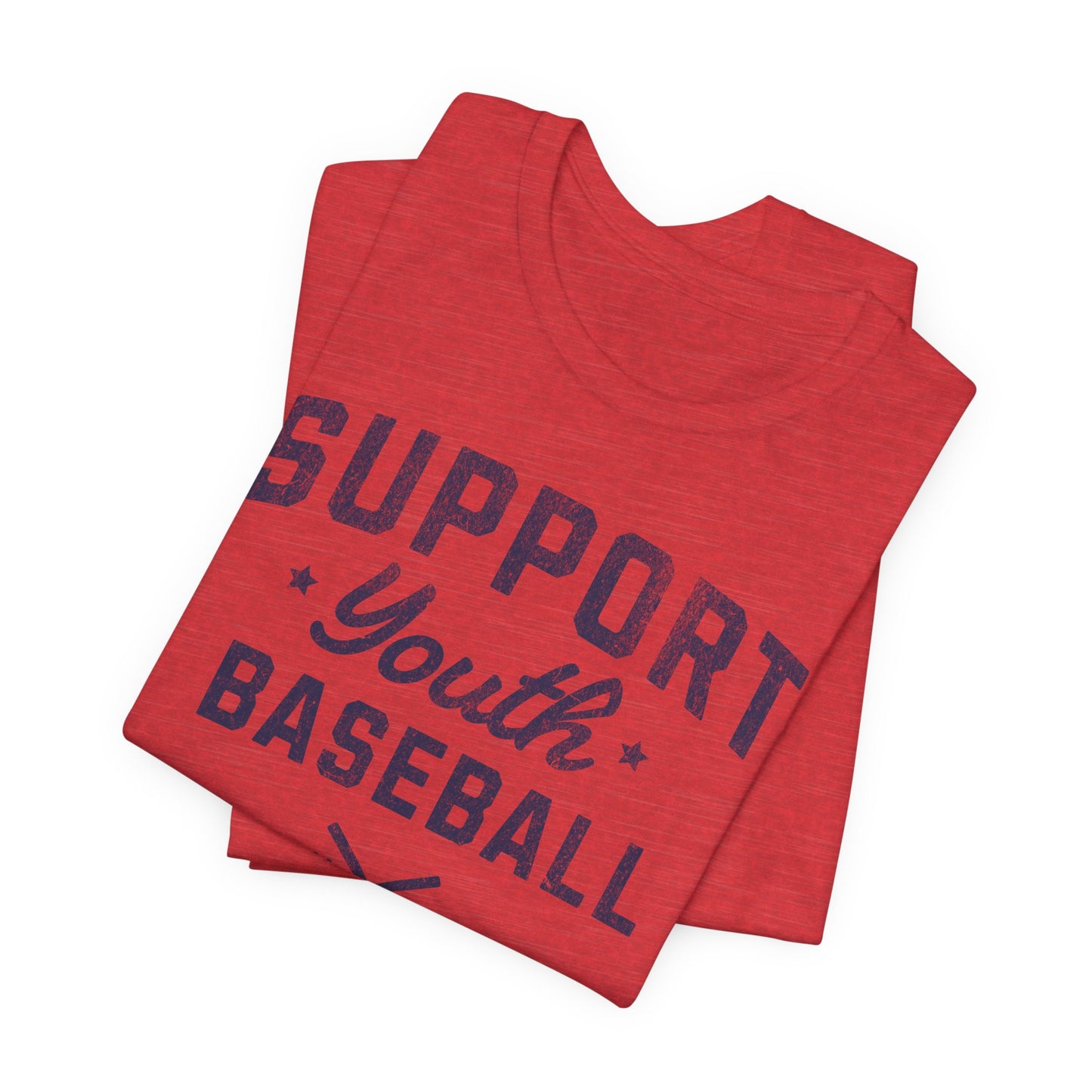 Support Youth Baseball_Navy Print T-Shirt